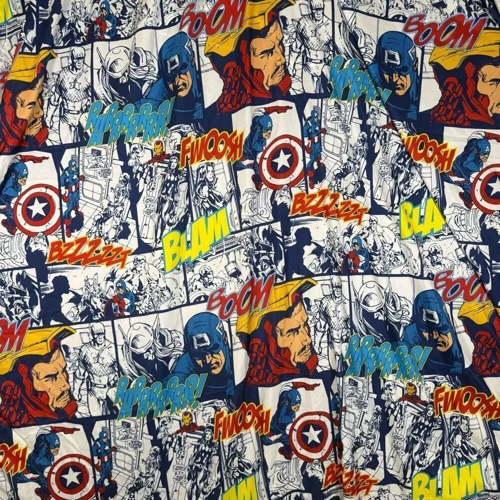 Marvel Avengers Little Kid Twin Flat Sheet Iron Man Captain America Thor